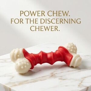 Nylabone DuraChew Power Chew Double Bone Wolf Bacon Flavor NBB503P NWT